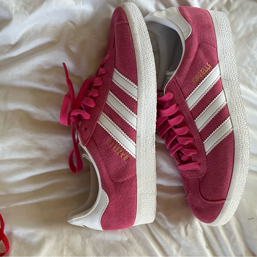 Pink adidas gazelles
